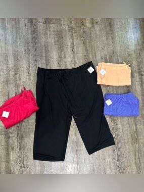 Sexy Basics 4-Pack Capris Lounge Pants Women's Plus Size 3XL NWT